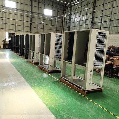 R744 CO2 এয়ার সোর্স হিট পাম্প ওয়াটার হিটার আবাসিক 90 ডিগ্রি ডরিন কম্প্রেসার সহ