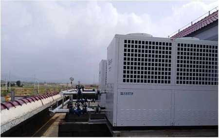 R744 CO2 এয়ার টু ওয়াটার হিট পাম্প 160kW কমার্শিয়াল কুলিং গরম জল গরম করার জন্য