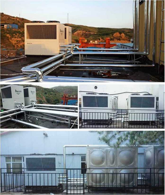 R744 CO2 এয়ার টু ওয়াটার হিট পাম্প 160kW কমার্শিয়াল কুলিং গরম জল গরম করার জন্য