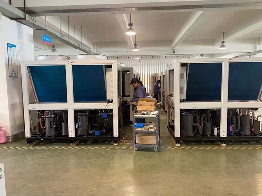 কসাইখানার জন্য 52Kw R410A নিম্ন তাপমাত্রা পরিবর্তনশীল ফ্রিকোয়েন্সি ক্যাসকেড হিট পাম্প