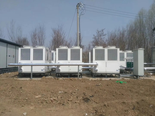 ক্যাসকেড এয়ার সোর্স হিট পাম্প 25Kw R410A রেফ্রিজারেন্ট 90 ডিগ্রি গরম জল